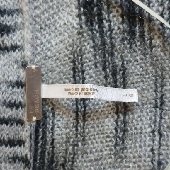 Free People Animal Print Draped Cardigan Gray and Black Button Down Sweater - Picture 8 of 9